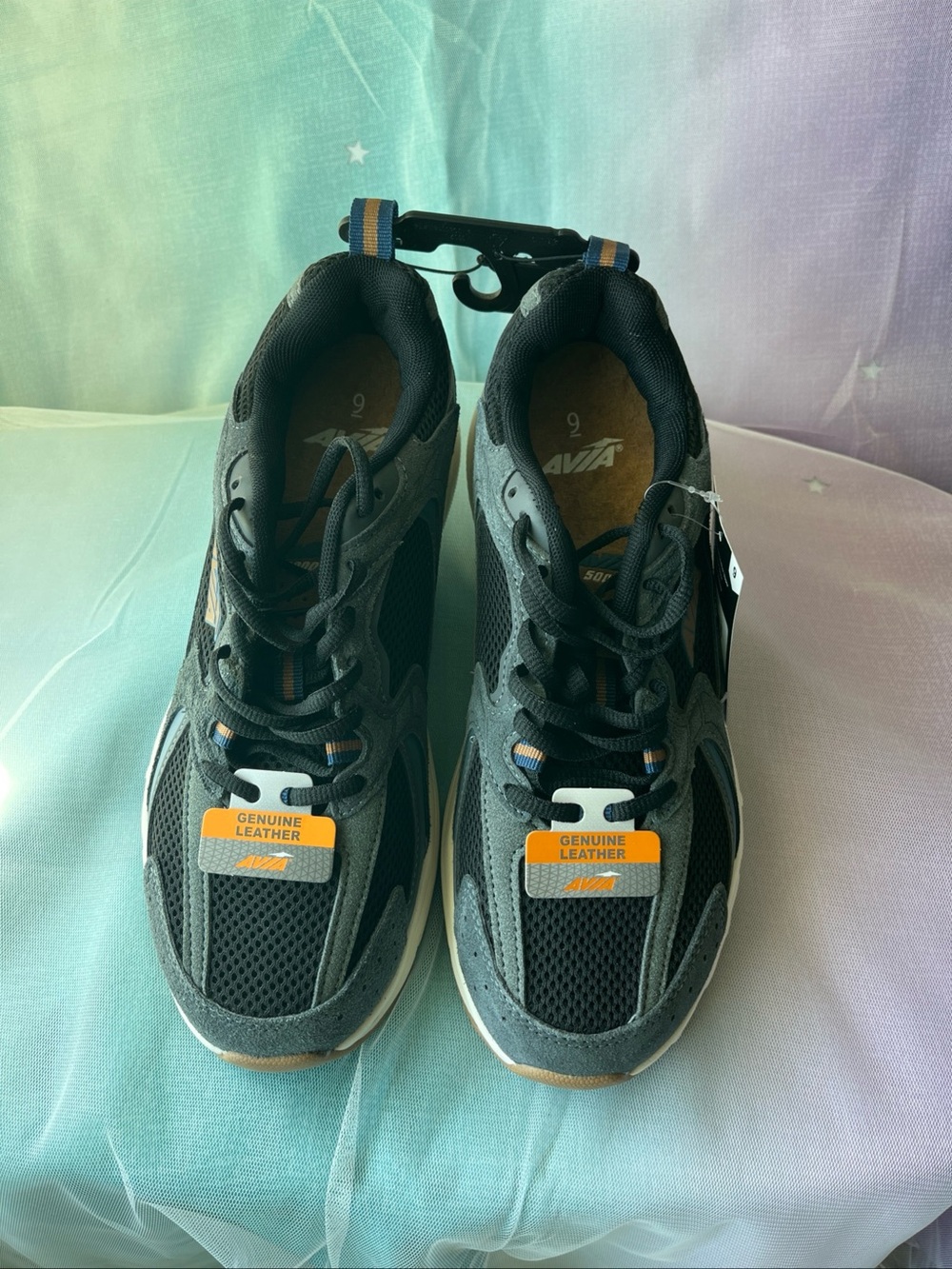 Avia Men'S 5000 Athletic Performance Running Shoes Size 9 Black Gray NWT